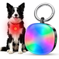 Cuvccn 100LM Ultra Bright Dog Collar Light Rechargeable, Dog Lights for Night Walking -4 Modes & RGB, IP66 Waterproof, Thickened Zinc Alloy Dog Light Clip On for Running, Camping, Hiking