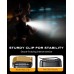 Cuvccn 500LM Mini EDC Flashlight, 10 Modes Small Clip on Flashlight with Spot & Flood Light, IP65 Waterproof Rechargeable Pocket Light, Running Lights for Runners, Camping, Hiking, Emergency, Jogging