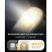 Cuvccn 500LM Mini EDC Flashlight, 10 Modes Small Clip on Flashlight with Spot & Flood Light, IP65 Waterproof Rechargeable Pocket Light, Running Lights for Runners, Camping, Hiking, Emergency, Jogging