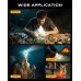 Cuvccn 500LM Mini EDC Flashlight, 10 Modes Small Clip on Flashlight with Spot & Flood Light, IP65 Waterproof Rechargeable Pocket Light, Running Lights for Runners, Camping, Hiking, Emergency, Jogging