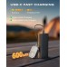Cuvccn 500LM Mini EDC Flashlight, 10 Modes Small Clip on Flashlight with Spot & Flood Light, IP65 Waterproof Rechargeable Pocket Light, Running Lights for Runners, Camping, Hiking, Emergency, Jogging