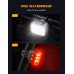 Bike Lights Set Ultra Bright, Cuvccn Bicycle Light Rechargeable with 6 Spot & Flood Beams, IP65 Waterproof Bike Lights for Night Riding, DIY 4X4 + 6X6 Lightning Modes Bike Headlight and Tail Light